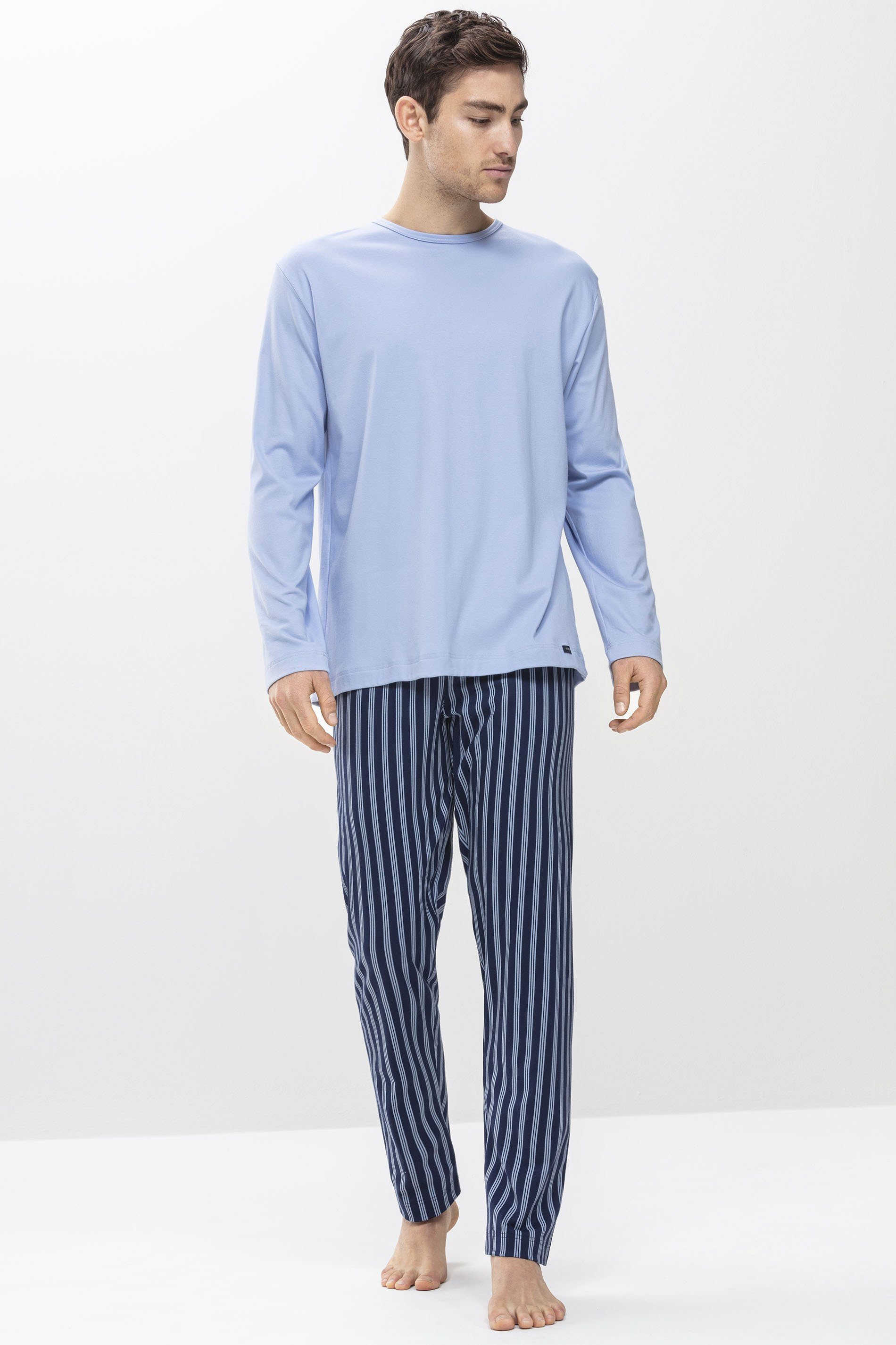 Mey Pyjamaoberteil Mey male Shirt langarm Serie Springvale Uni (1-tlg)