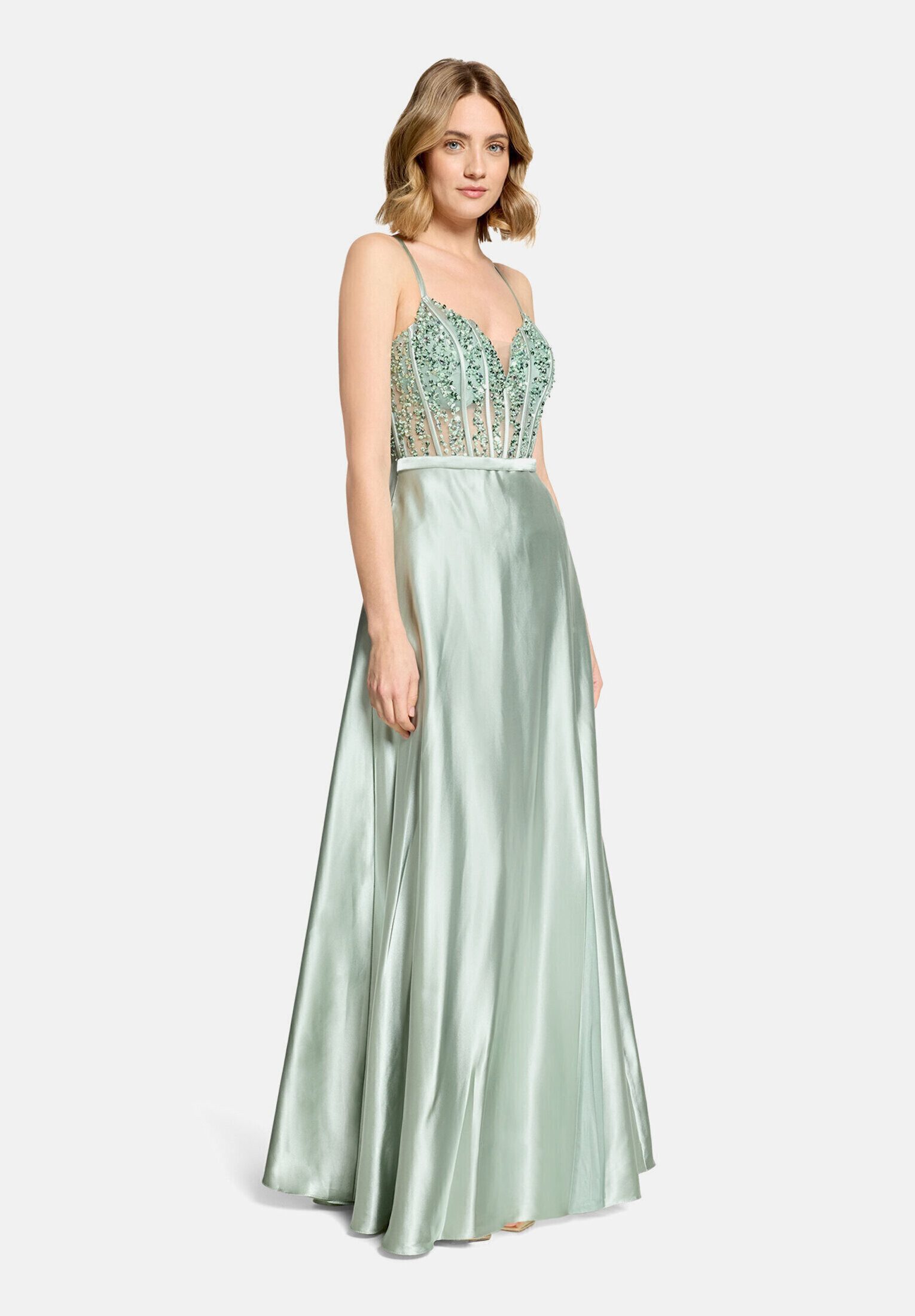 Vera Mont Abendkleid Damen mit Stickerei Glitzersteine