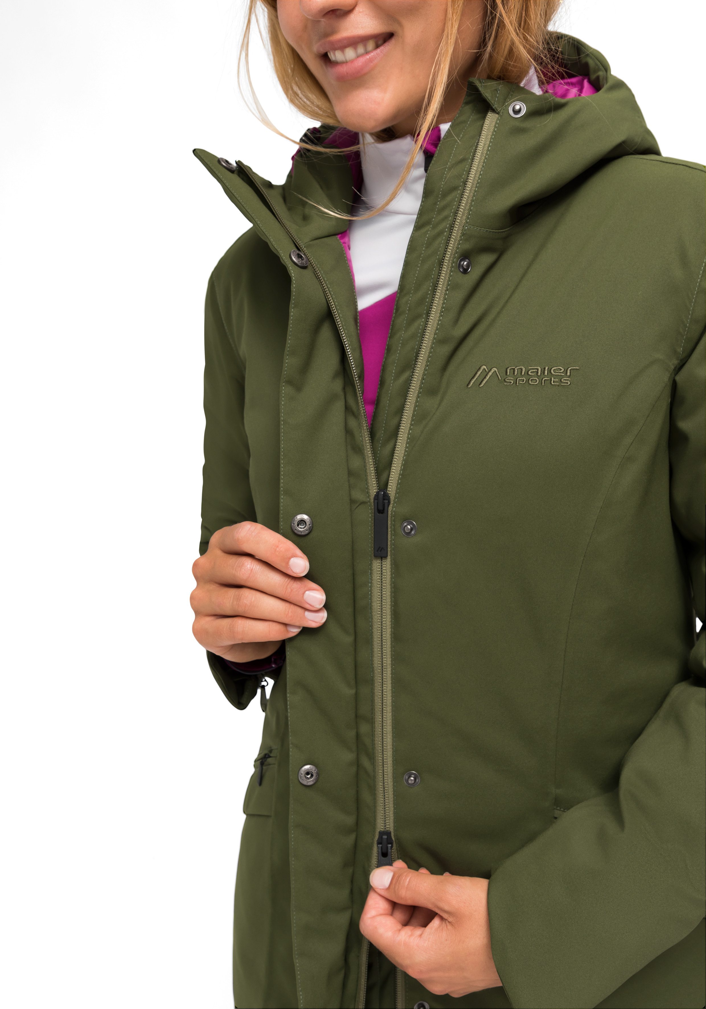 Maier Sports Funktionsjacke Henni Sportlicher Outdoormantel für Outdoor und City, leicht wattiert