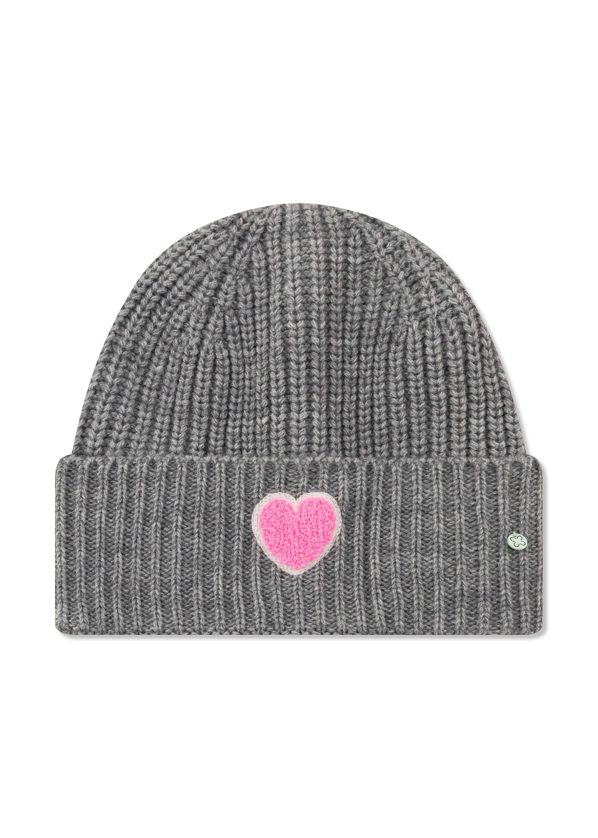 Codello Strickmütze (1-St) mit einem „Herz“-Stickerei in Teddy-Optik günstig online kaufen