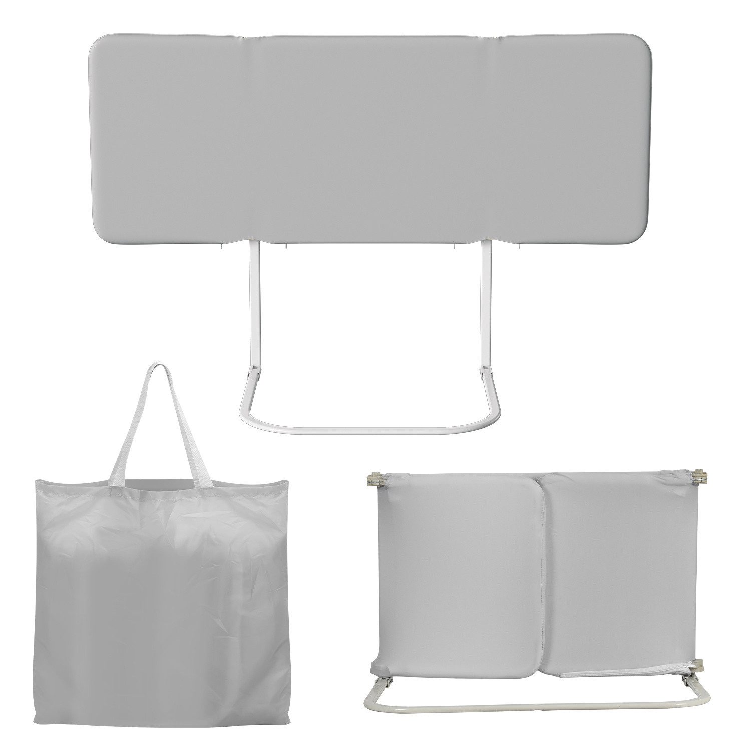 Clanmacy Bettschutzgitter Bettschutzgitter 120cm 2 Stück Grau Faltbar Höhen günstig online kaufen