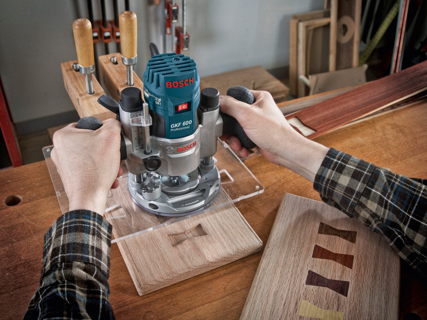 Bosch Professional Kantenfräser »GKF 600«, mit Handwerkerkoffer, 600W