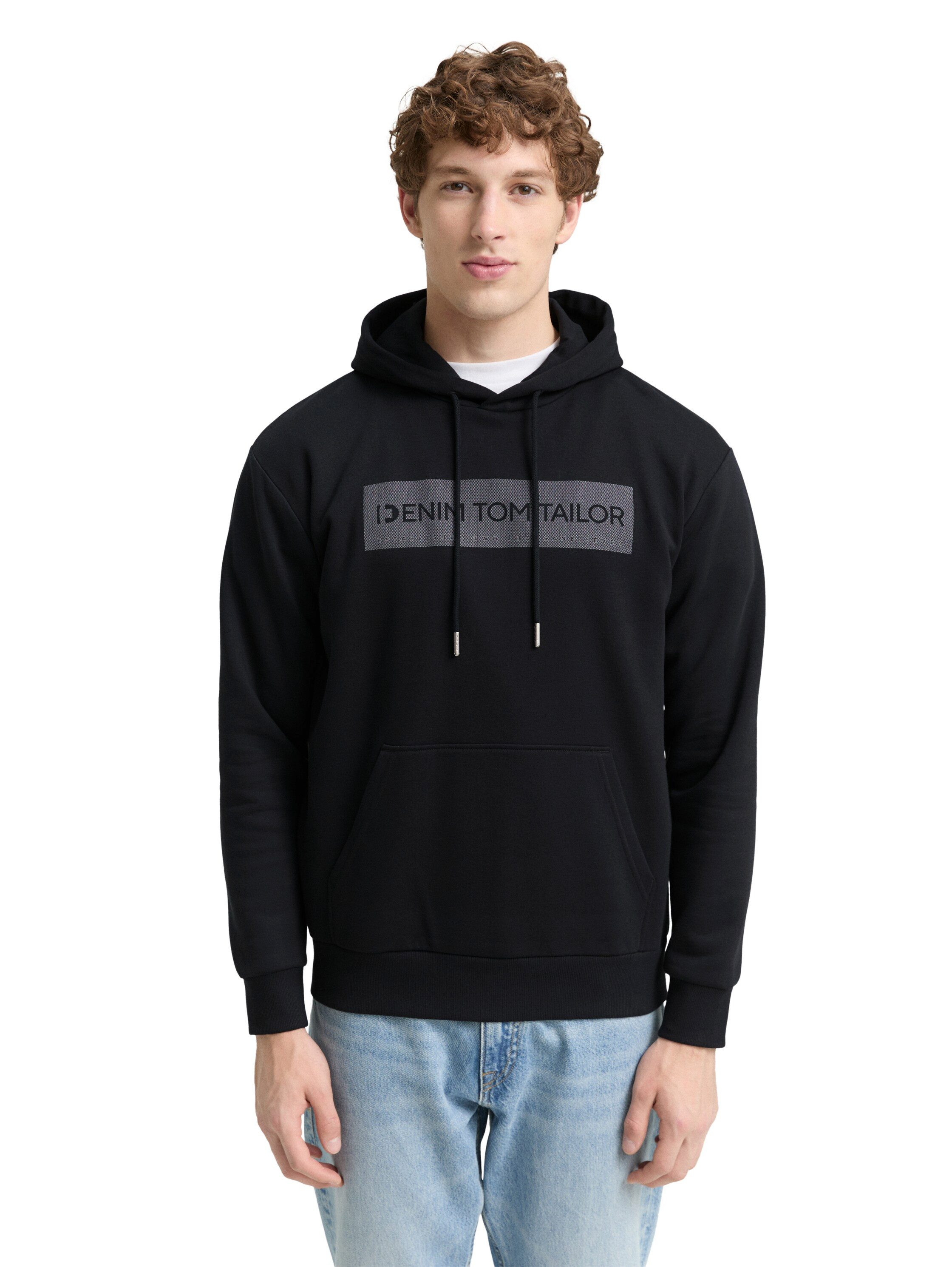 TOM TAILOR Denim Hoodie mit Logo Print günstig online kaufen