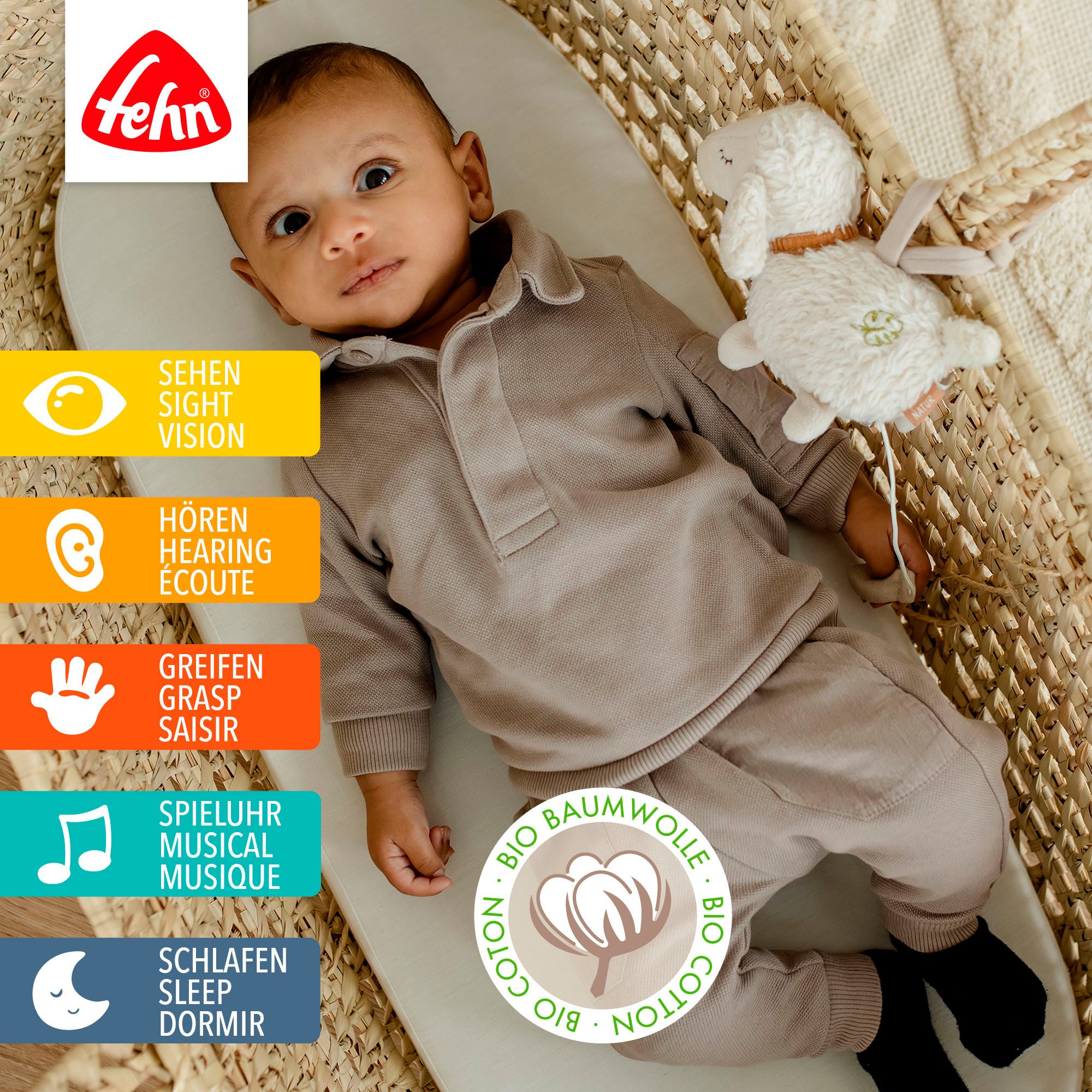 Fehn Spieluhr fehnNATUR, Mini-Spieluhr Schaf günstig online kaufen