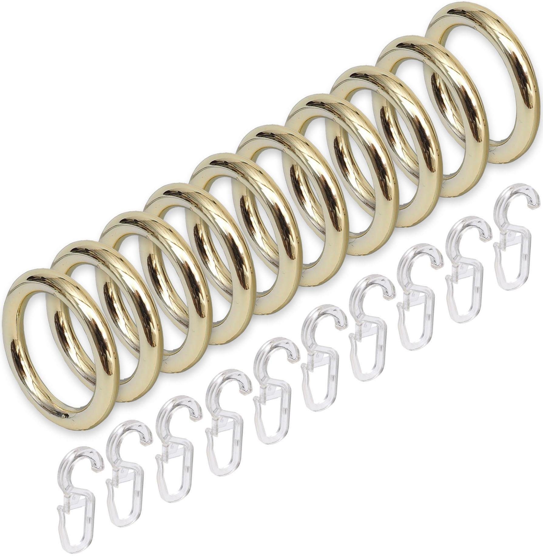 Liedeco Gardinenring, Gardinenstangen, (Packung, 10-St., mit günstig online kaufen
