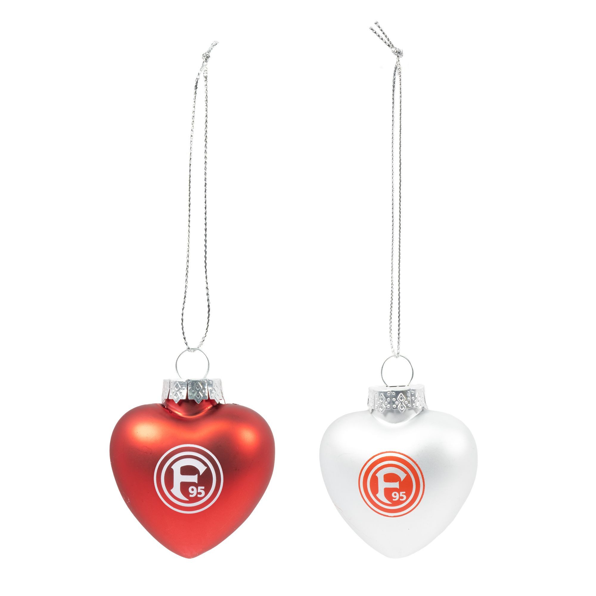 Fortuna Düsseldorf Christbaumschmuck Fortuna Düsseldorf Christbaumherzen 2er-Set