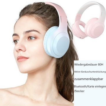 Diida Bluetooth-Kopfhörer,kabelgebunden/kabellos,Macaron-Gradient-Kopfhörer Over-Ear-Kopfhörer