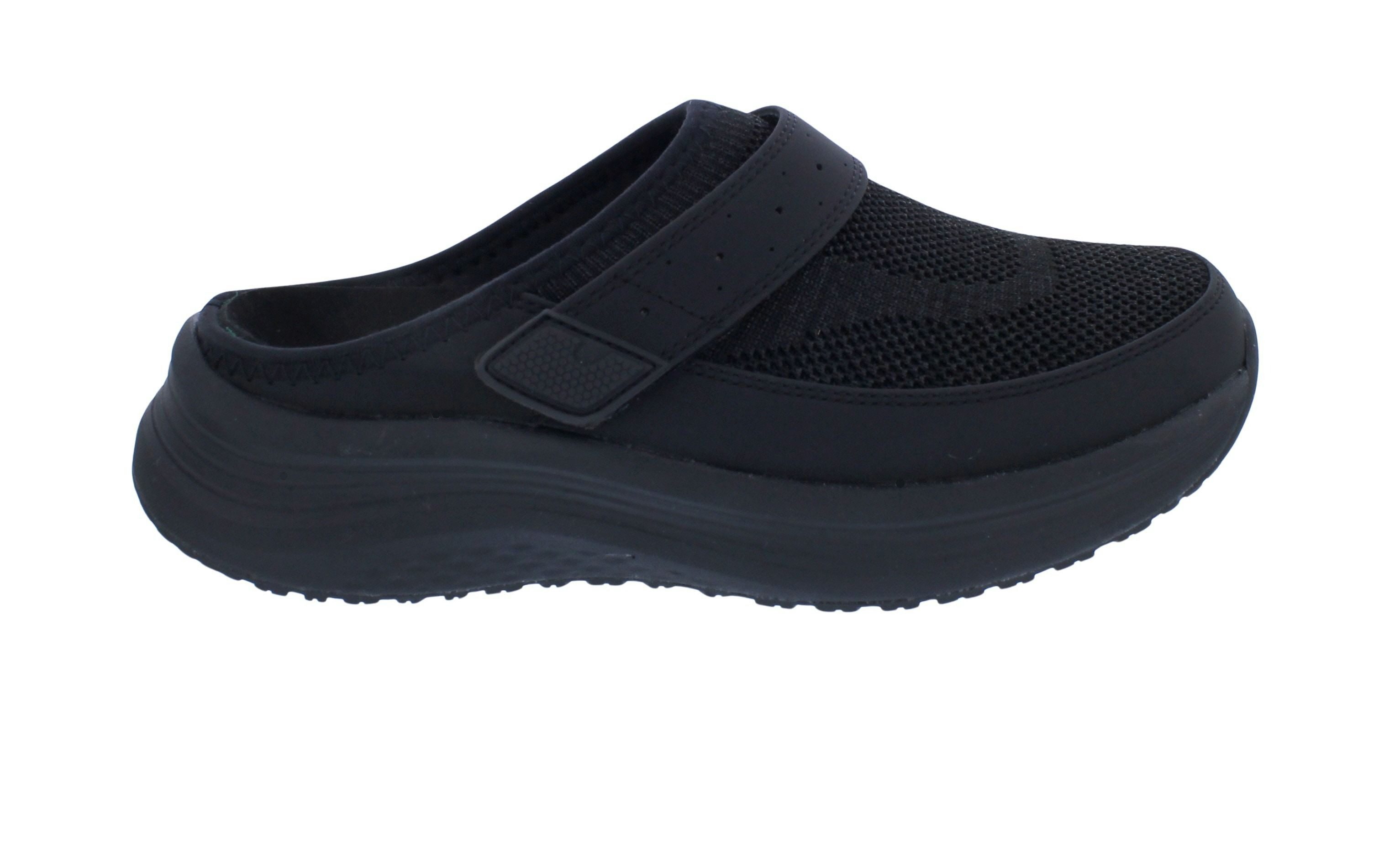 OrthoFeet OrthoFeet Clog Iris, dehnbares Strickmaterial, Schwarz, Fußbett zum We Clog