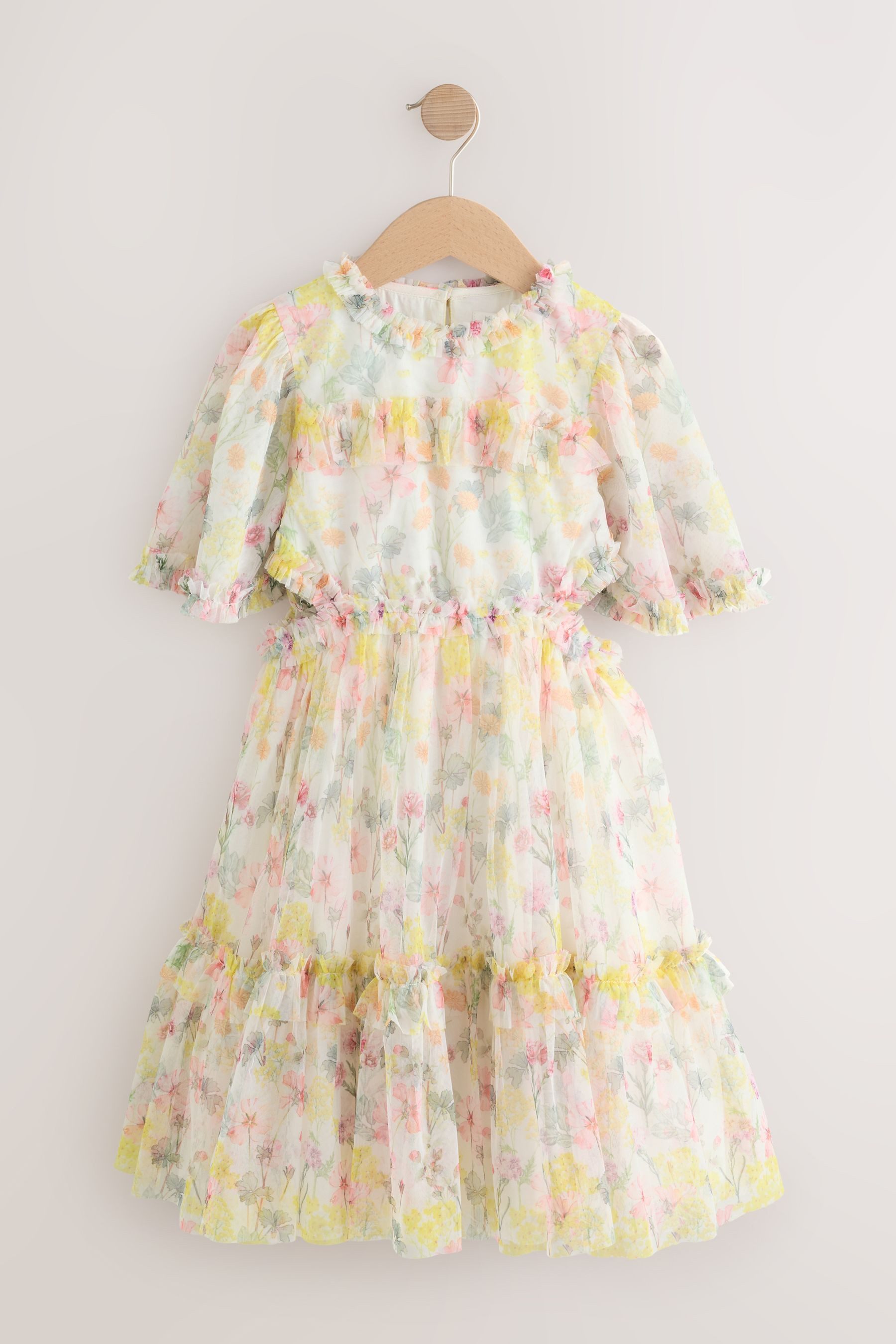 Next Partykleid Festliches Kleid aus Mesh mit Engelsärmeln (1-tlg)