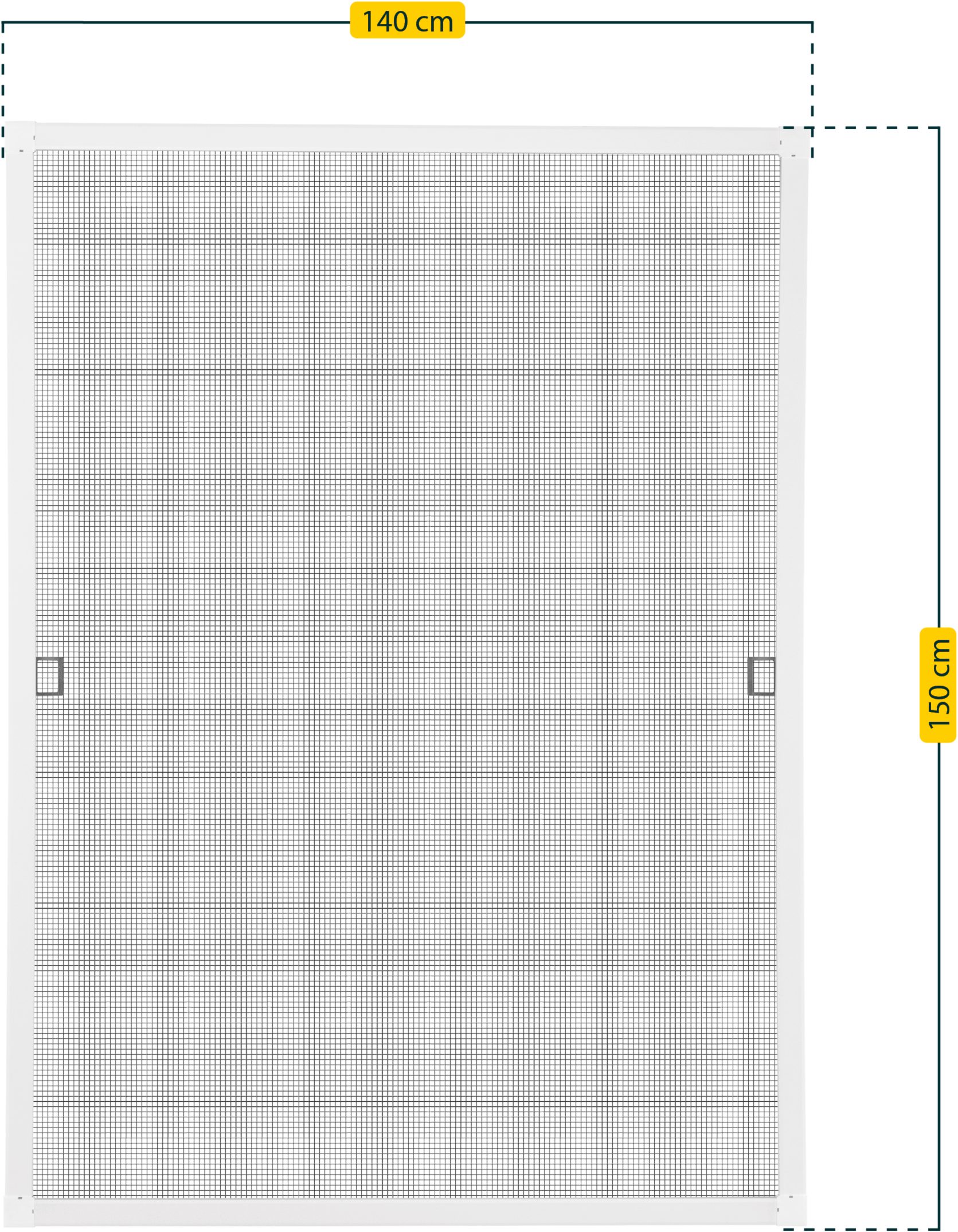SCHELLENBERG Insektenschutz-Fensterrahmen Fliegengitter Fenster Premium, (Set, 1-St), mit Rahmen aus Aluminium in anthrazit und weiß, 140 x 150 cm