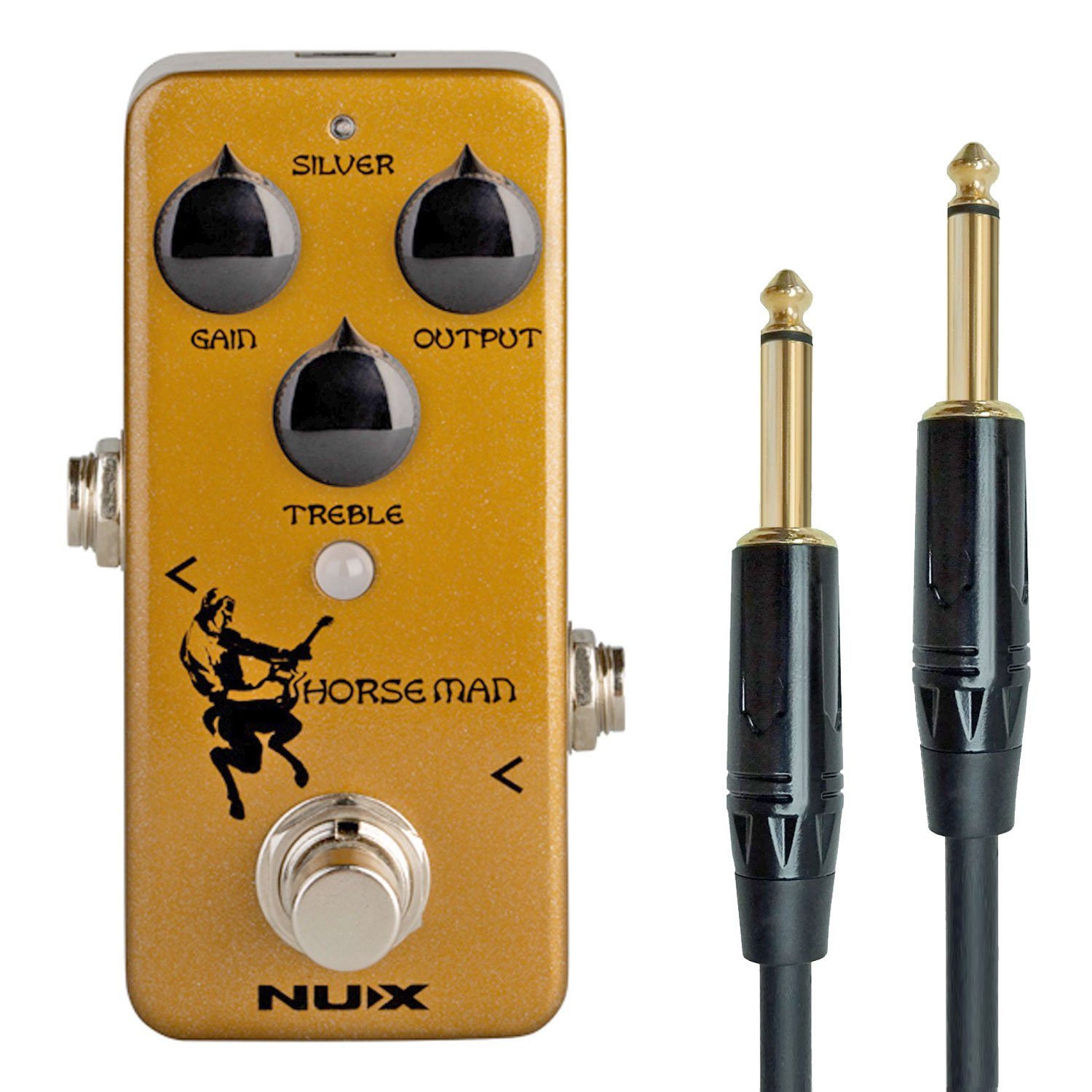 Nux E-Gitarre NUX NOD-1 Horseman Drive Overdrive mit Kabel