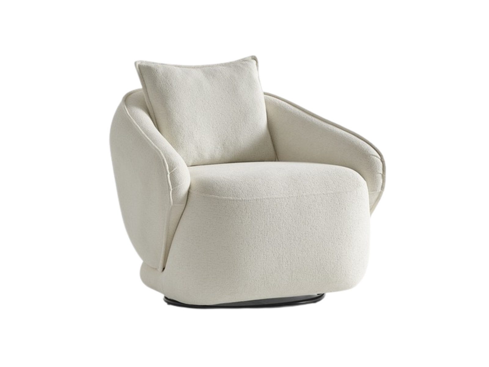 Villa Möbel Sessel Safir (Sessel, 1-St., 1-tlg. Sessel), Weicher Stoffbezug in Creme mit komfortabler Polsterung