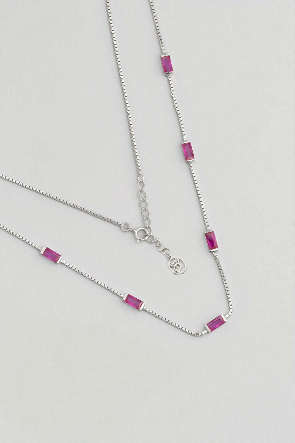 Kette mit Einhänger Berrak Beauty 18K Weißgold Plattiert 45cm Halskette