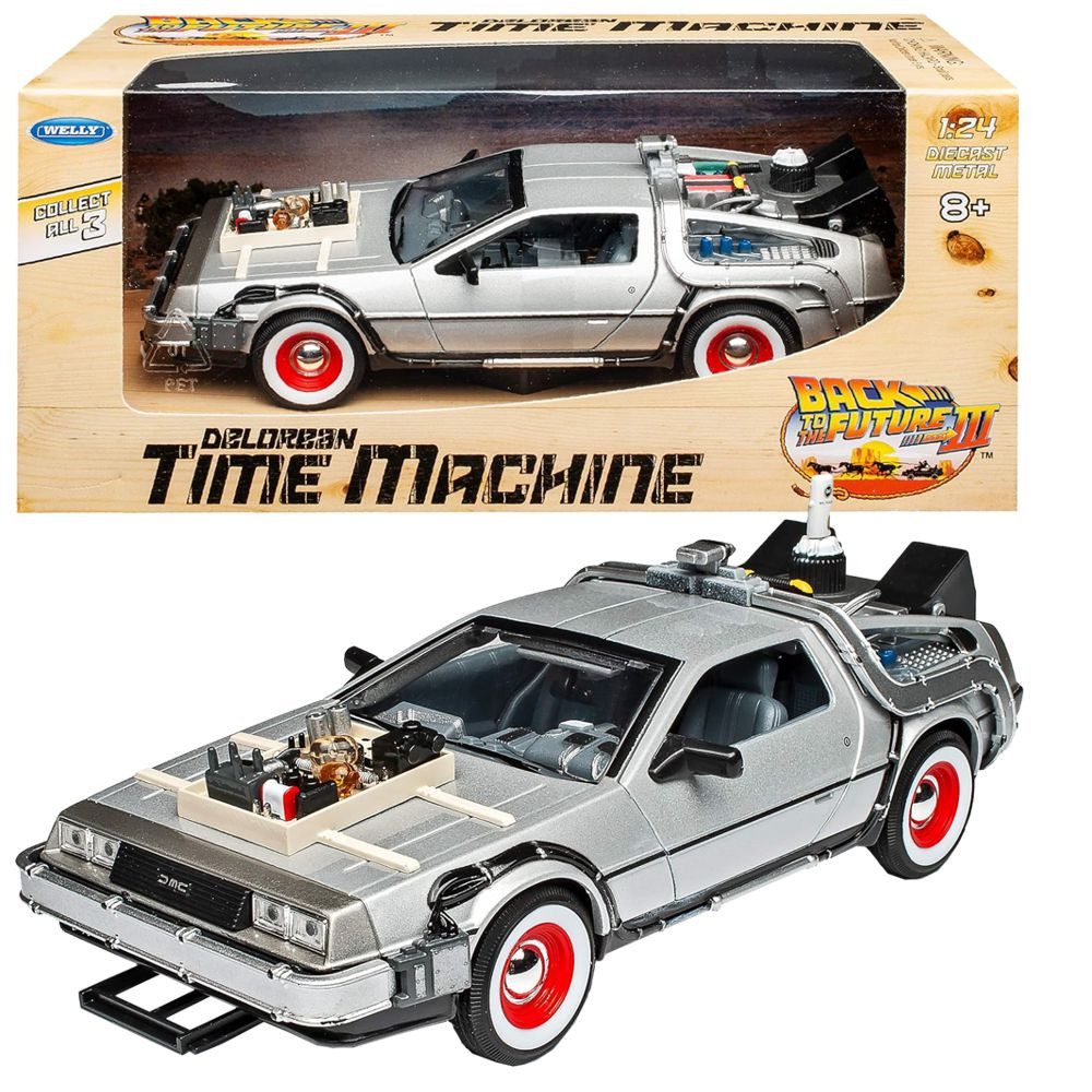 Spielzeug-Auto Auto Delorean DMC Zeitmaschine Zurück in die Zukunft III Die-Cast