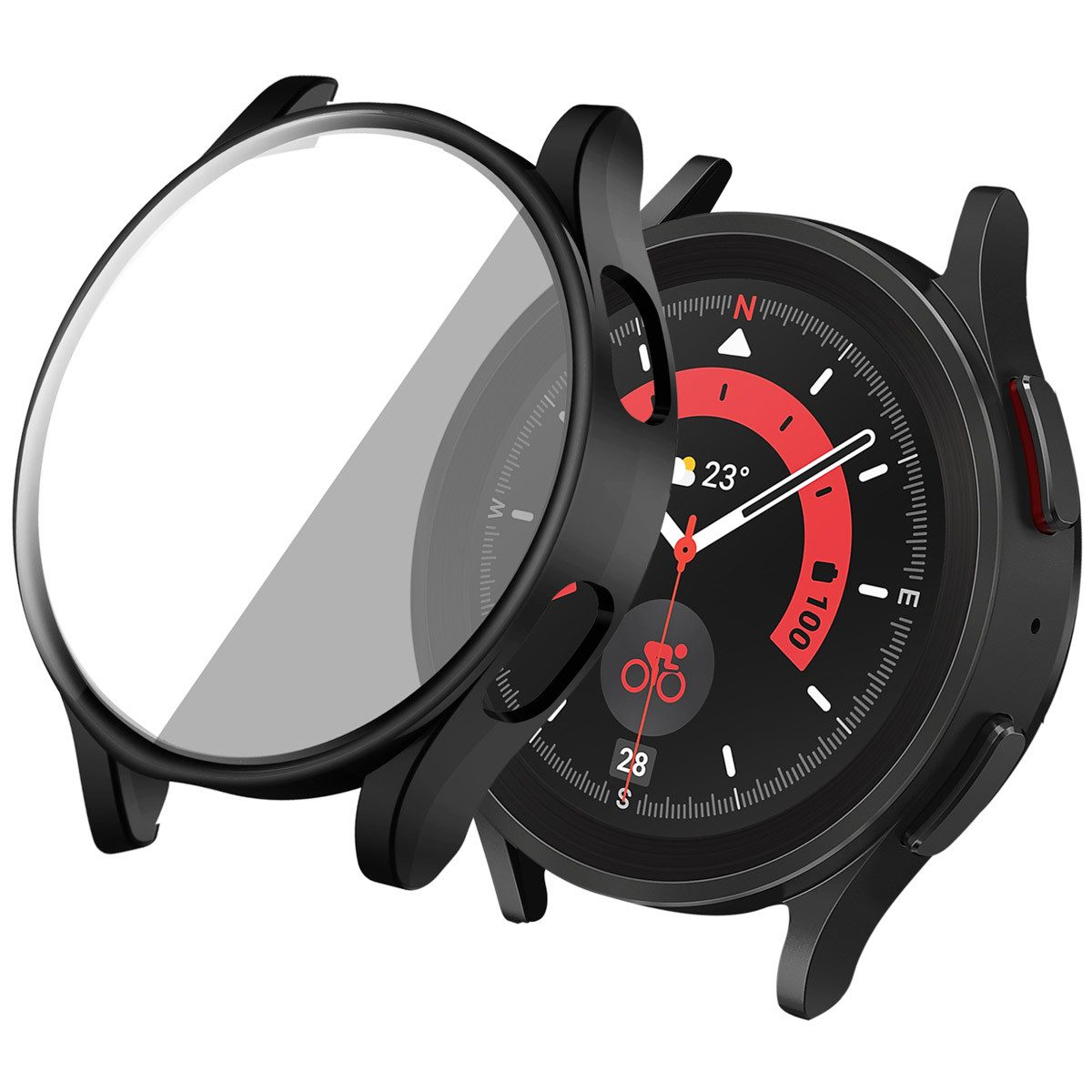 imoshion Displayschutzfolie imoshion Full Cover Hard Case Samsung Galaxy Watch 4 - 40 mm - Schwarz, 1 Stück