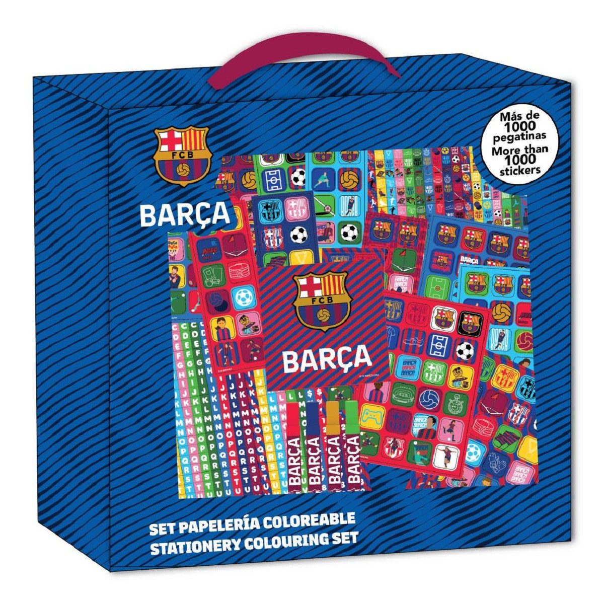 FC Barcelona Stickerbuch Aufkleber Set im Blister für Fanartikel Regal