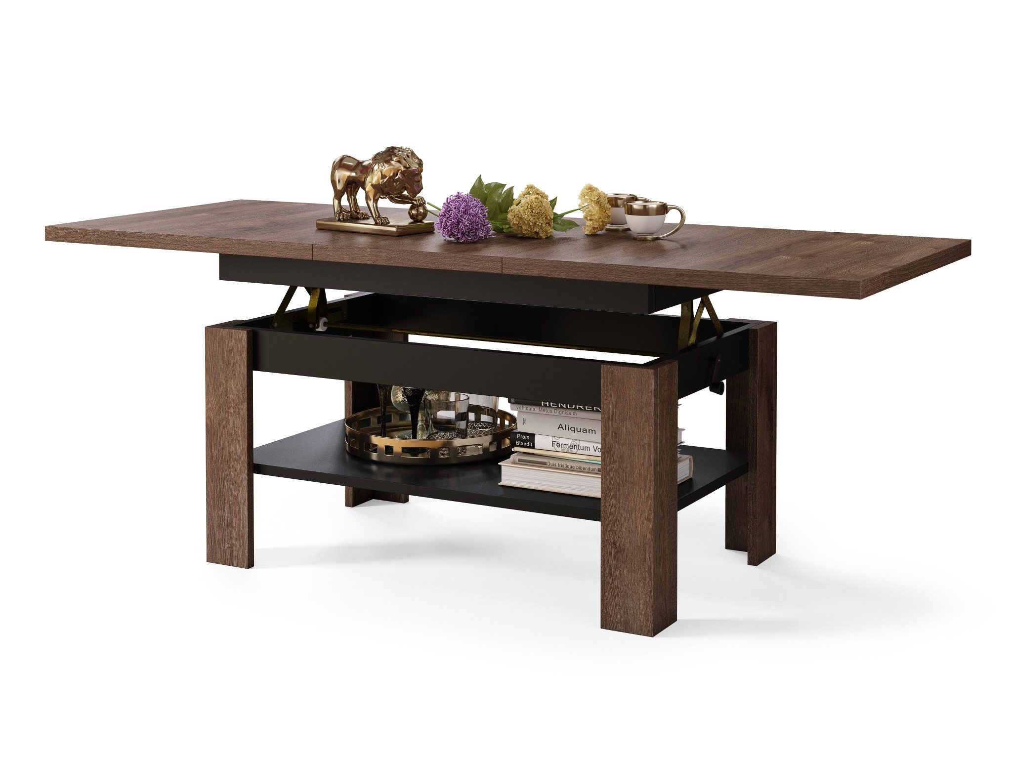 Eiche dunkel / Schwarz matt