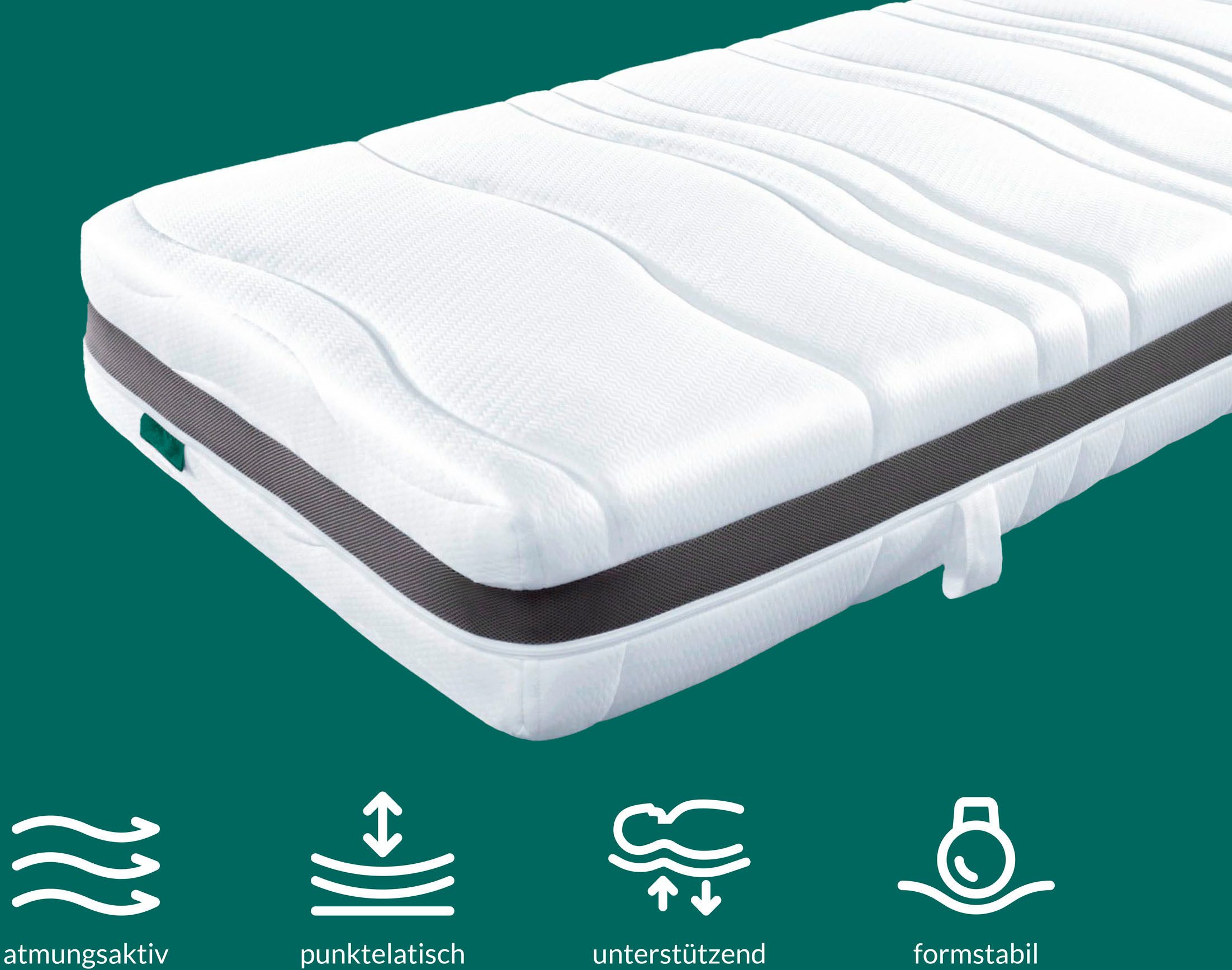 Taschenfederkernmatratze ProVita First Class T- BESTSELLER-Matratze, Top-Preis/Leistung, fan, 24 cm hoch, Über 1600 5-Sterne-Bewertungen, Matratze in 90x200 cm, 140x200 cm