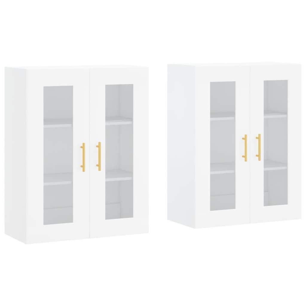 vidaXL Sideboard Wandschränke 2 Stk. Weiß günstig online kaufen
