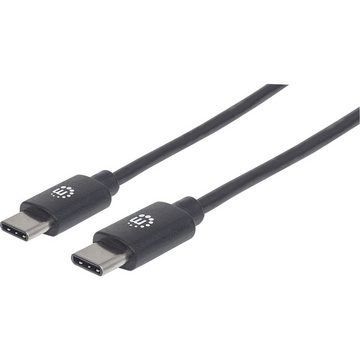 MANHATTAN Manhattan USB-Kabel USB 2.0 USB-C® Stecker 0.50 m Schwarz 354868 USB-Kabel, (0.50 cm)