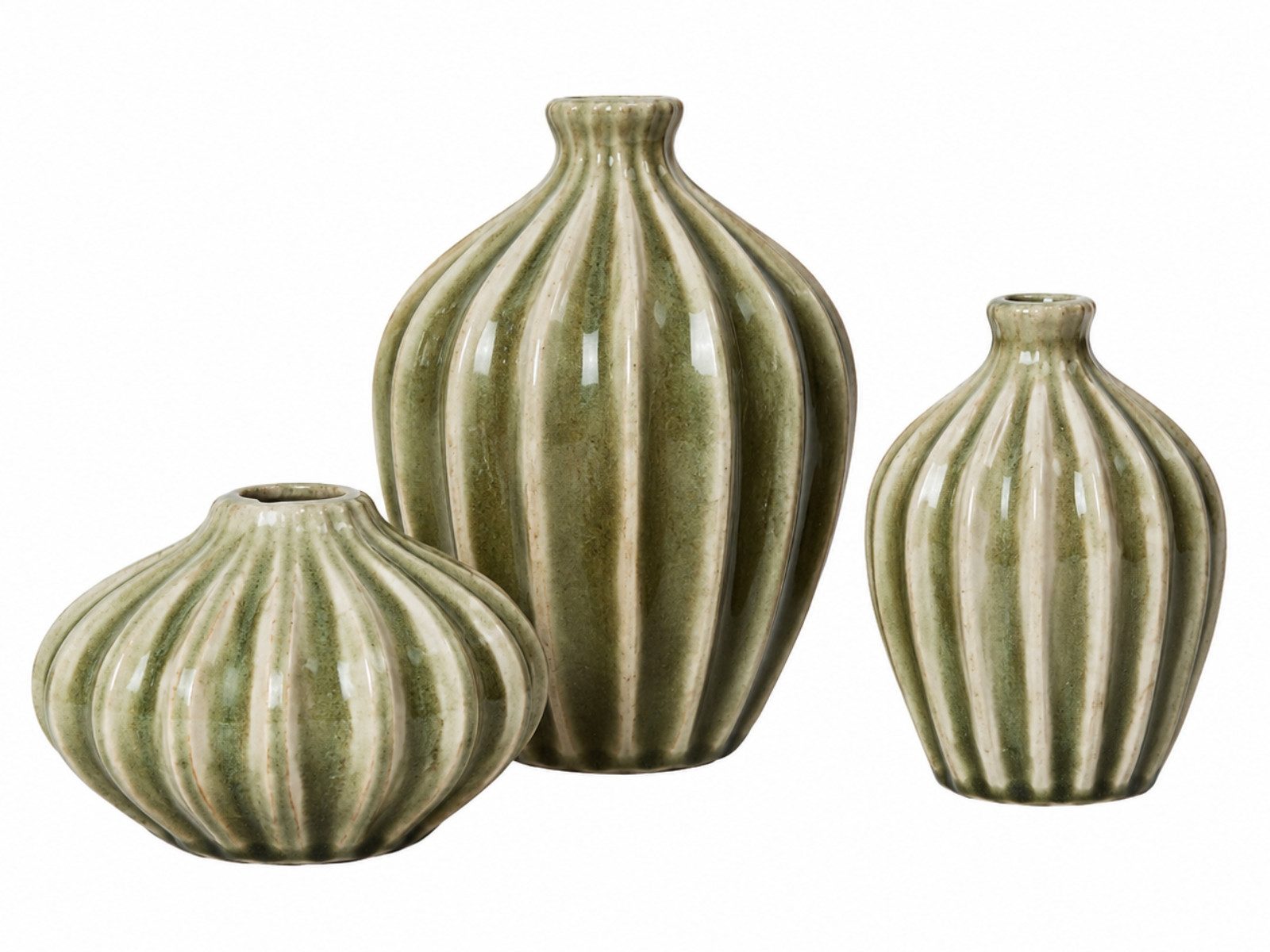 Broste Copenhagen Dekovase Amalie Vase Dry Sage Set 3tlg (Dekovasen)