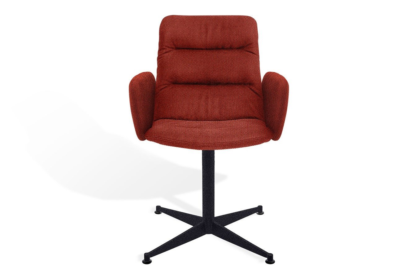 KFF Drehsessel Drehstuhl Arva Light mit Arm Stoff rot