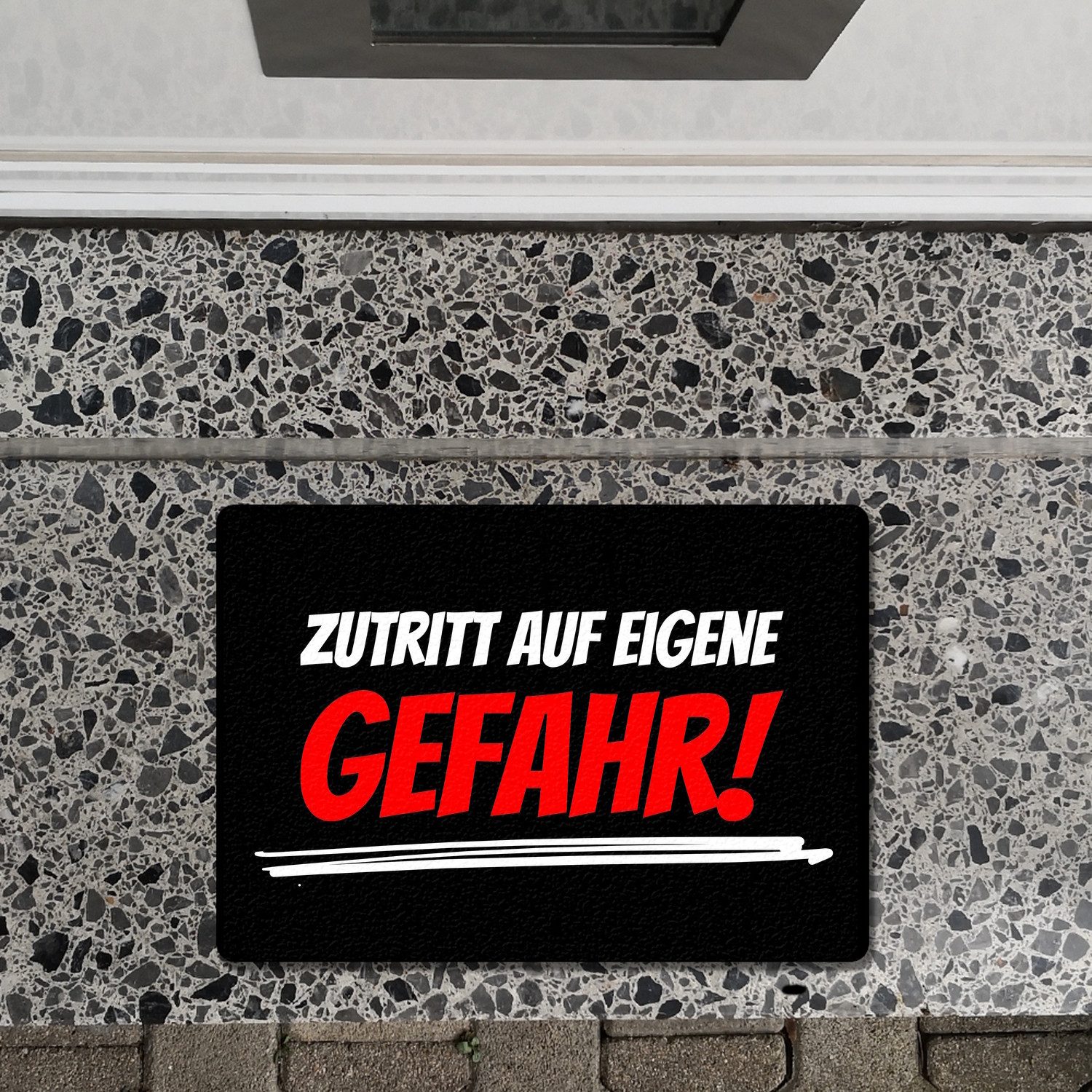 speecheese Fußmatte Fussmatte Zutritt auf eigene Gefahr mit lustigem Spruch günstig online kaufen