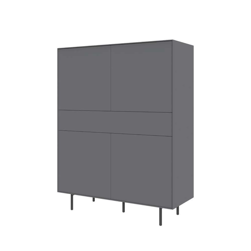 LeGer Home by Lena Gercke Highboard Essentials, Sideboard, Kommode, Anrichte, Schrank, Stauraumschrank, Breite: 111 cm, UV lackiert, Push-to-open-Funktion