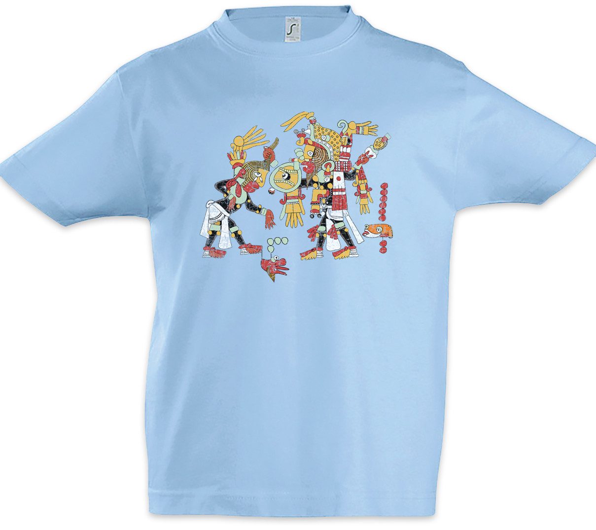 Print-Shirt Aztec Scenery Kinder T-Shirt Aztecs Azteken Inka Maya Mayans Mayas