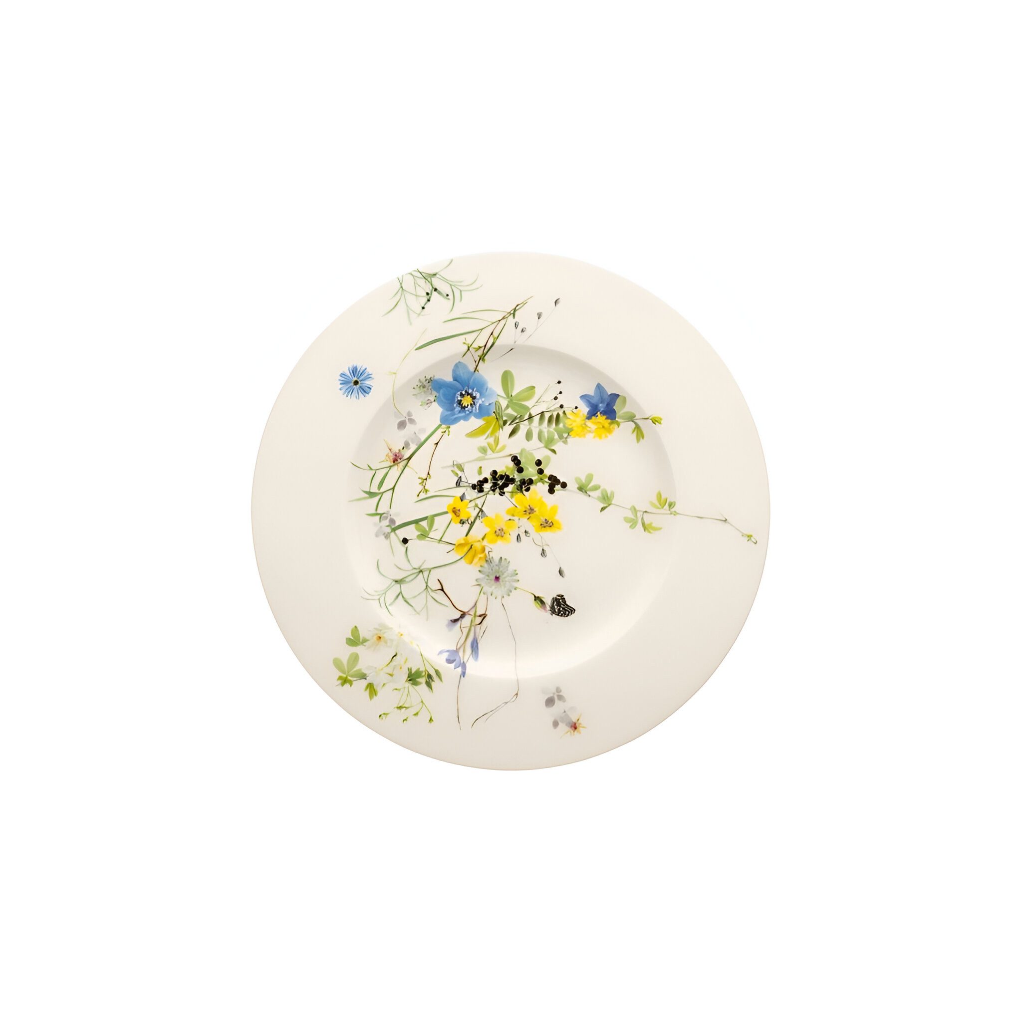 Rosenthal Frühstücksteller Frühstücksteller 19 cm Fahne / Brotteller - BRILLANCE FLEURS DES ALPES, Lebensmittelkontaktsicher + Mikrowellengeeignet + Spülmaschinenfest