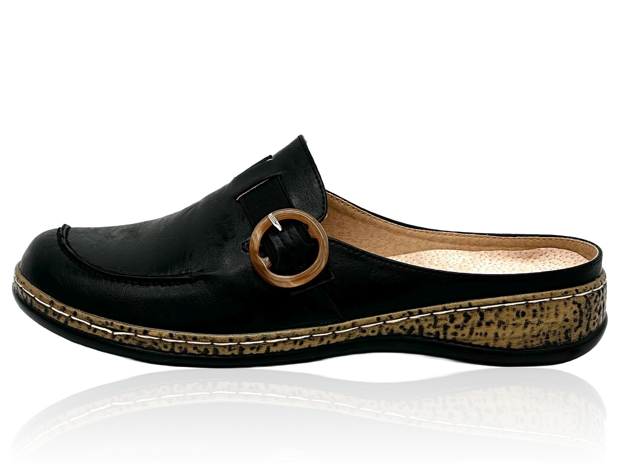 Nowaland Bequeme Damen Pantoletten Clog Bequem, modisch, rutschfest, für drinnen und draußen geeignet