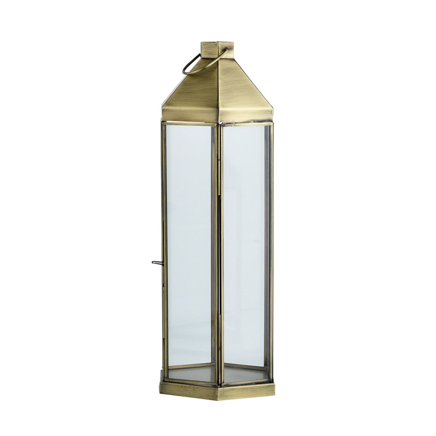 Marrakesch Orient & Mediterran Interior Windlicht Vintage Laterne Arada handgefertigt aus Metall und Glas in Gold 39 cm (1 St), Handarbeit