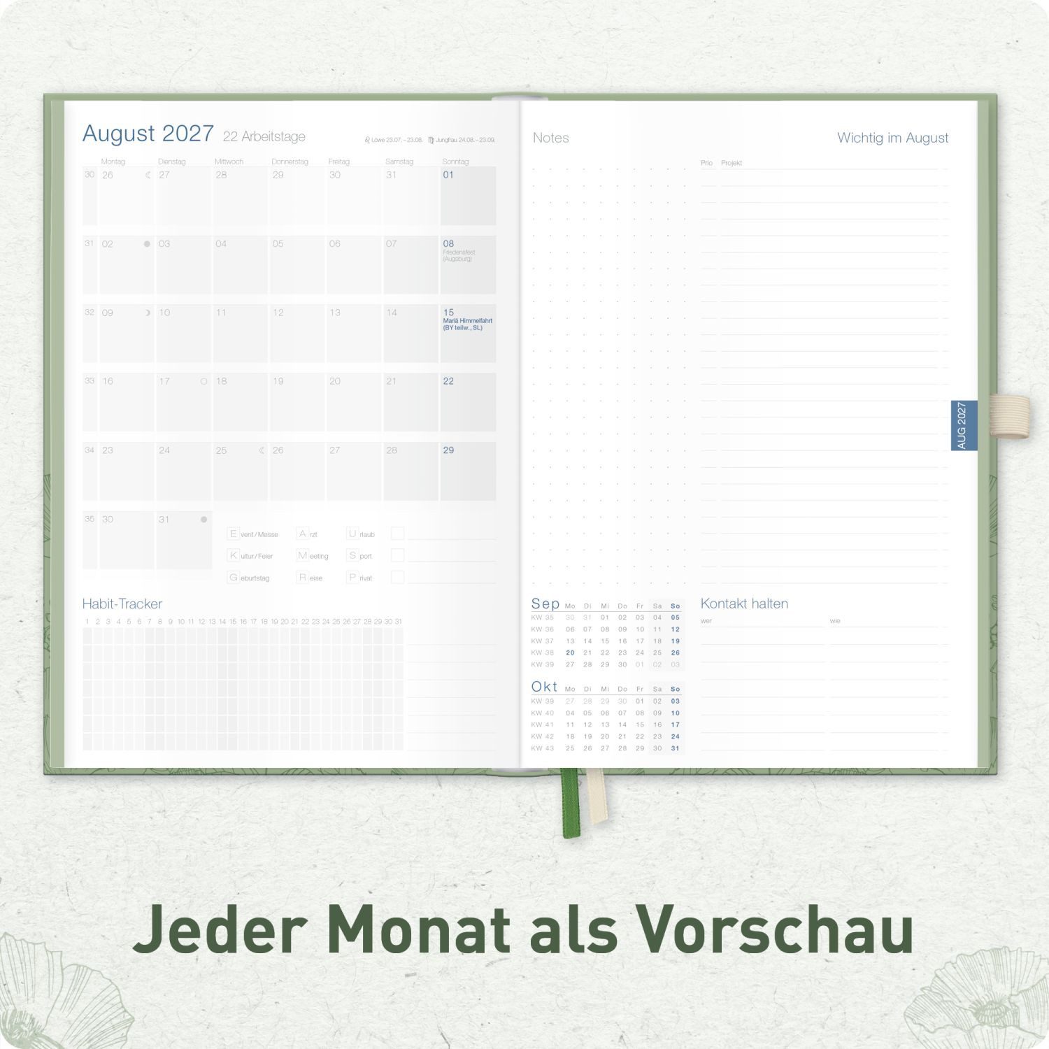 Häfft Terminkalender Business-Timer Deluxe 2026/2027 / 17 Monate / A5 – Bild 5 von 5