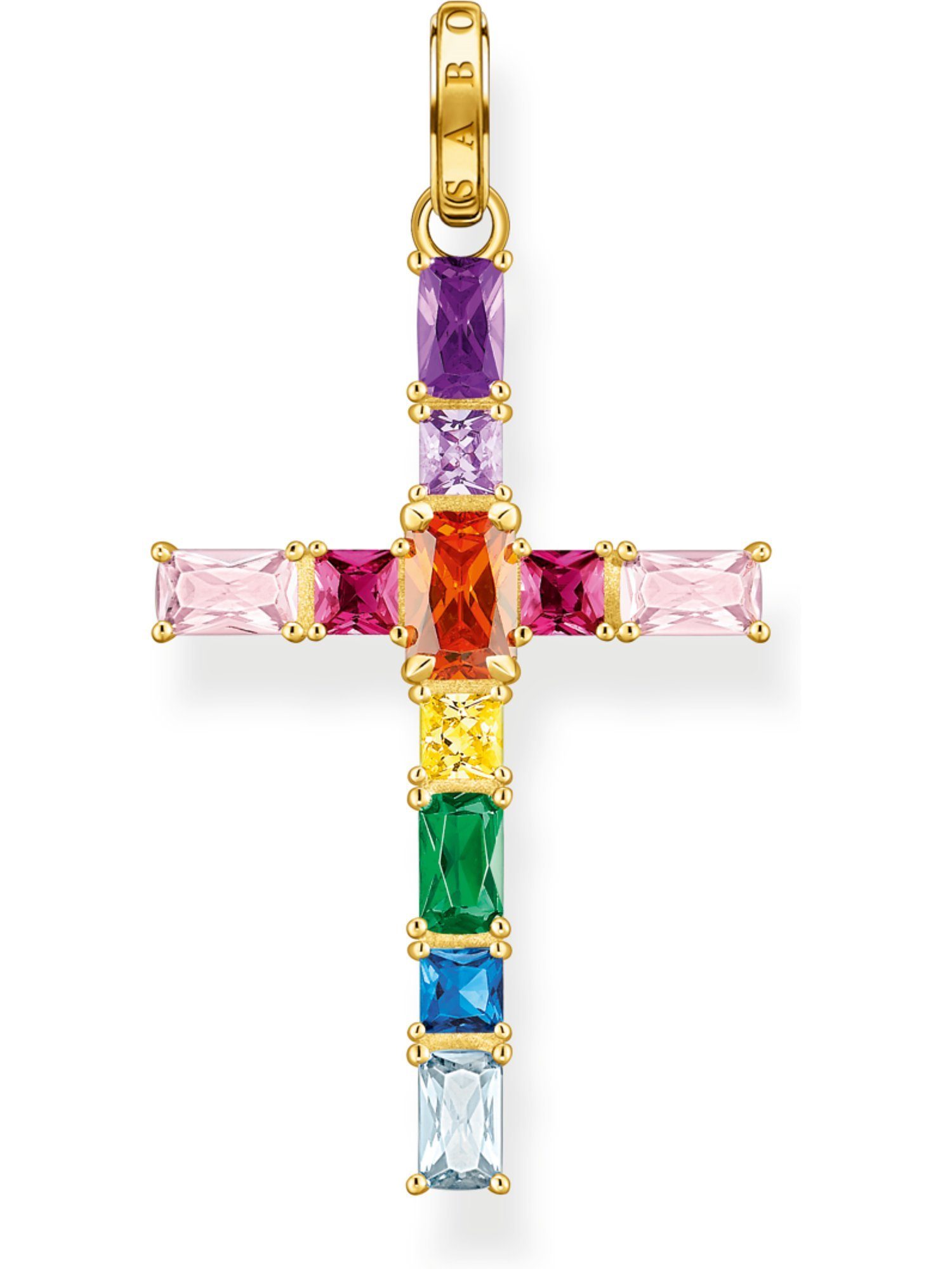 THOMAS SABO Kettenanhänger Thomas Sabo Damen-Anhänger 925er Silber Glasstein