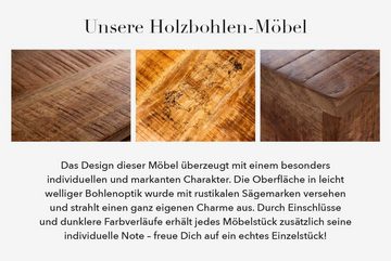 riess-ambiente Esstisch GALAXIE 160cm natur / schwarz, Massivholz · Sternen-Gestell · Industrial · Mangoholz
