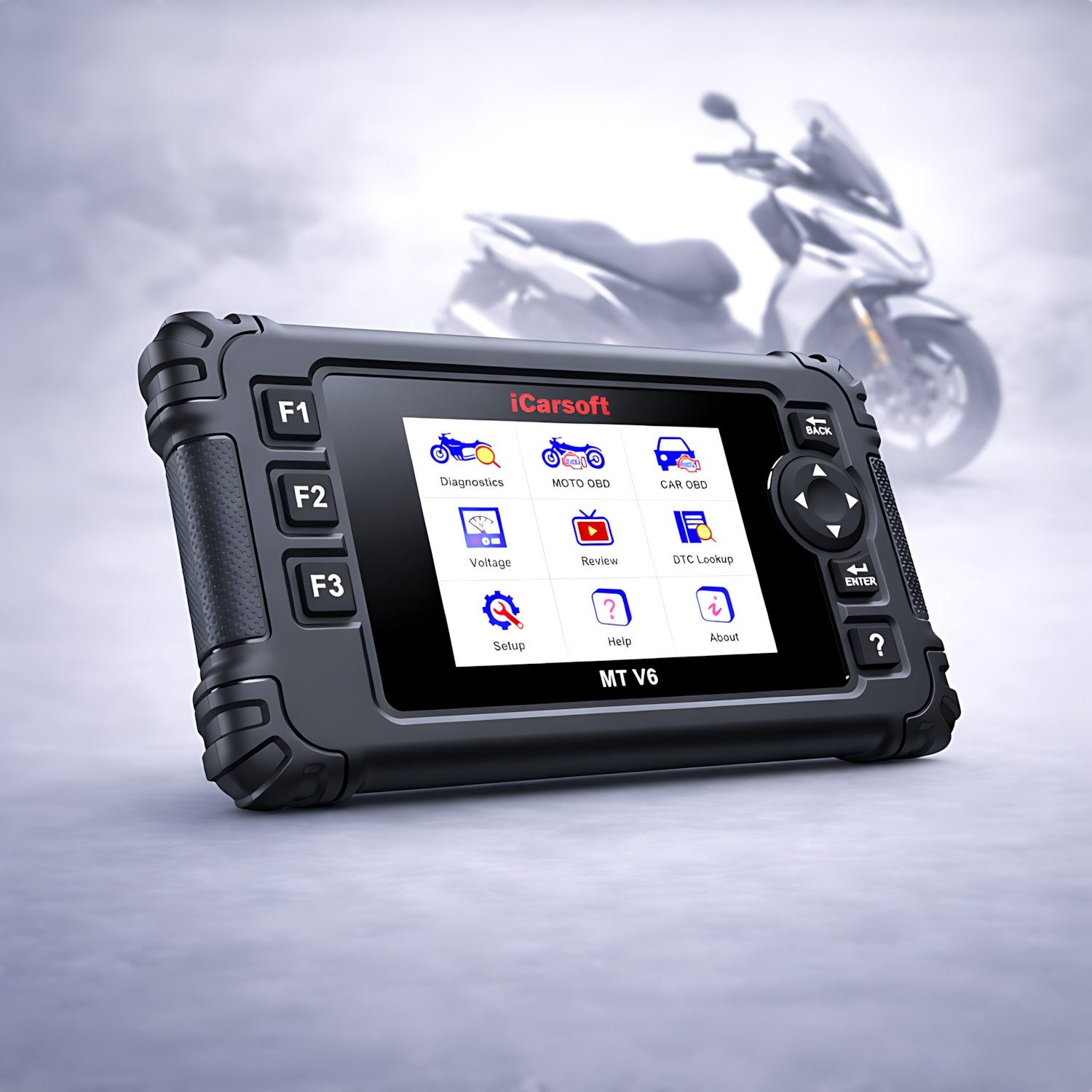 iCarsoft OBD2-Diagnosegerät MT V6 für KYMCO Motor Roller OBD Scanner +Adapter +Updates