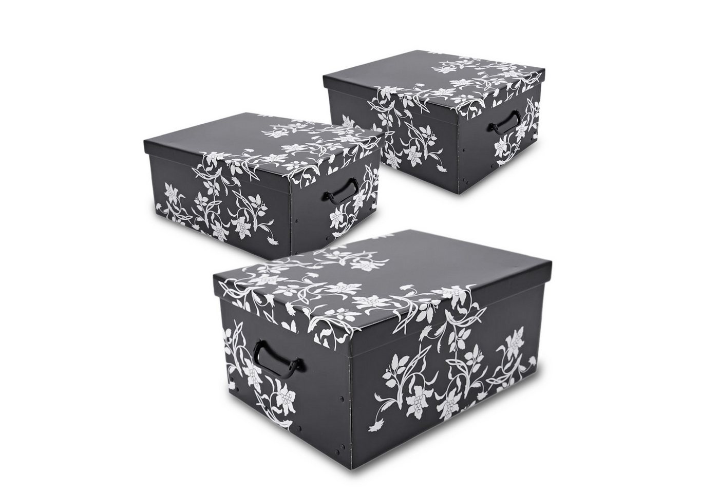 Spetebo Aufbewahrungsbox (Set, 3 St., Aufbewahrungsboxen), Stapelbox Geschenkbox
