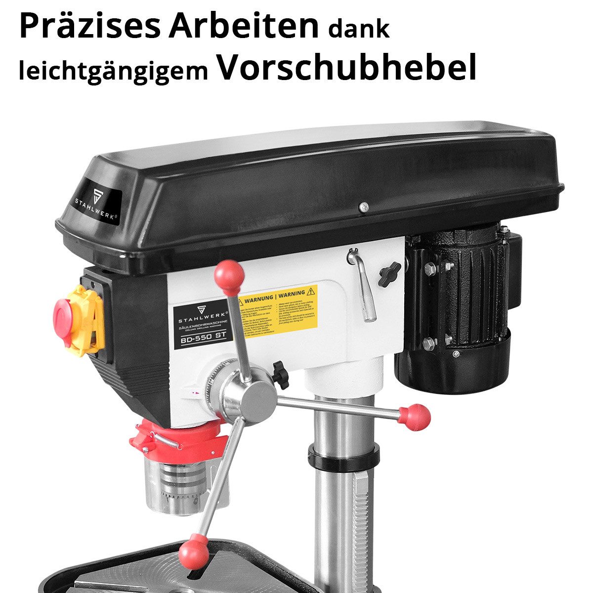 STAHLWERK Säulenbohrmaschine BD-550 ST 550W Leistung 200-2.800U/min Ø 16 mm