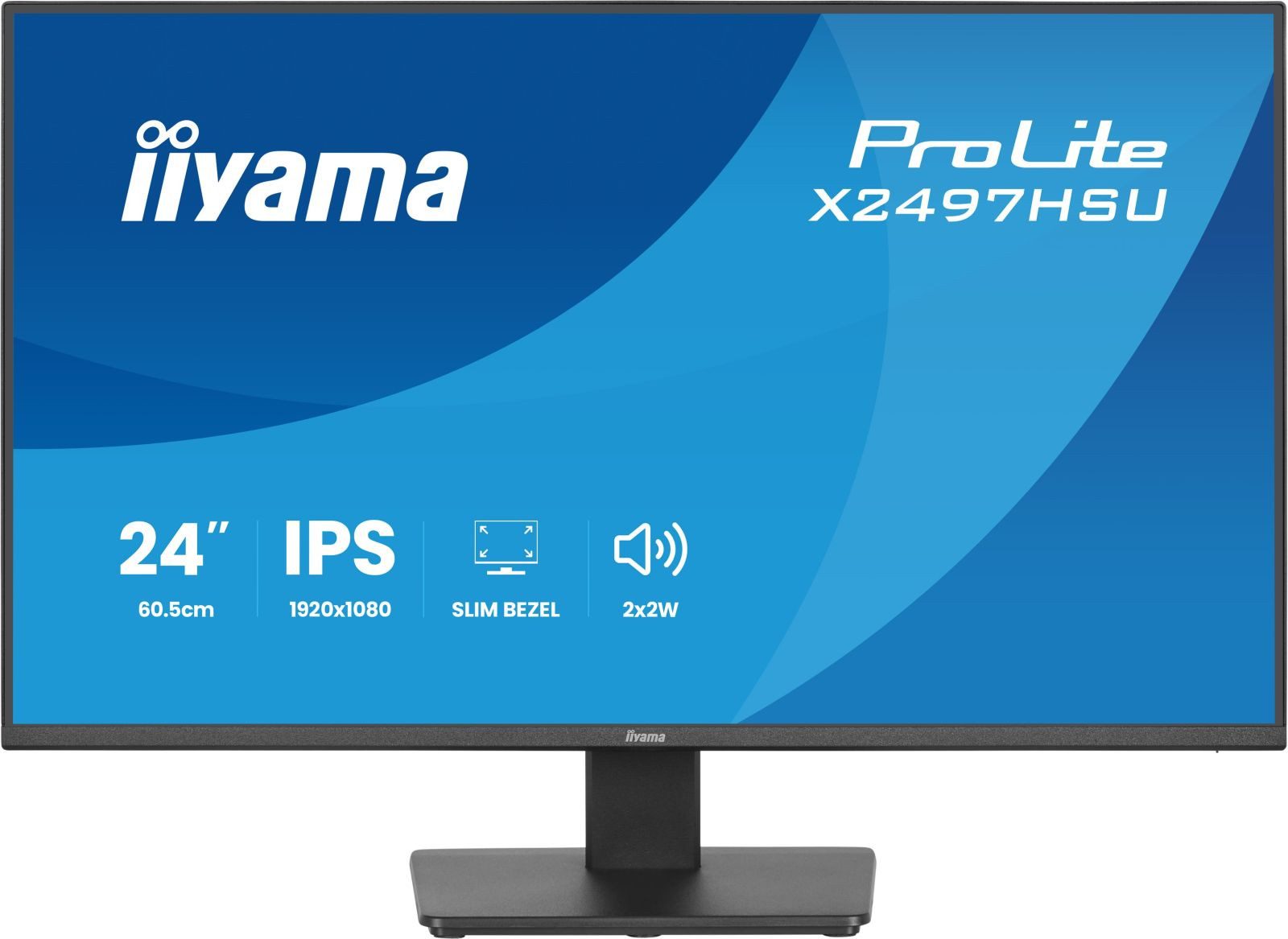 Iiyama X2497HSU-B1 24IN FHD IPS 24IN IPS-PANEL 1920X1080120HZ EY TFT-Monitor (1920 x 1080 px, Full HD, 4 ms Reaktionszeit, 120 Hz, IPS, Adaptive-Sync, Lautsprecher, HDCP, Kopfhörerbuchse)