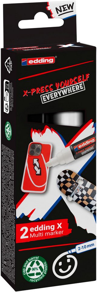 Thumbnail - edding Permanentmarker 6900 X Multimarker, 2er-Set