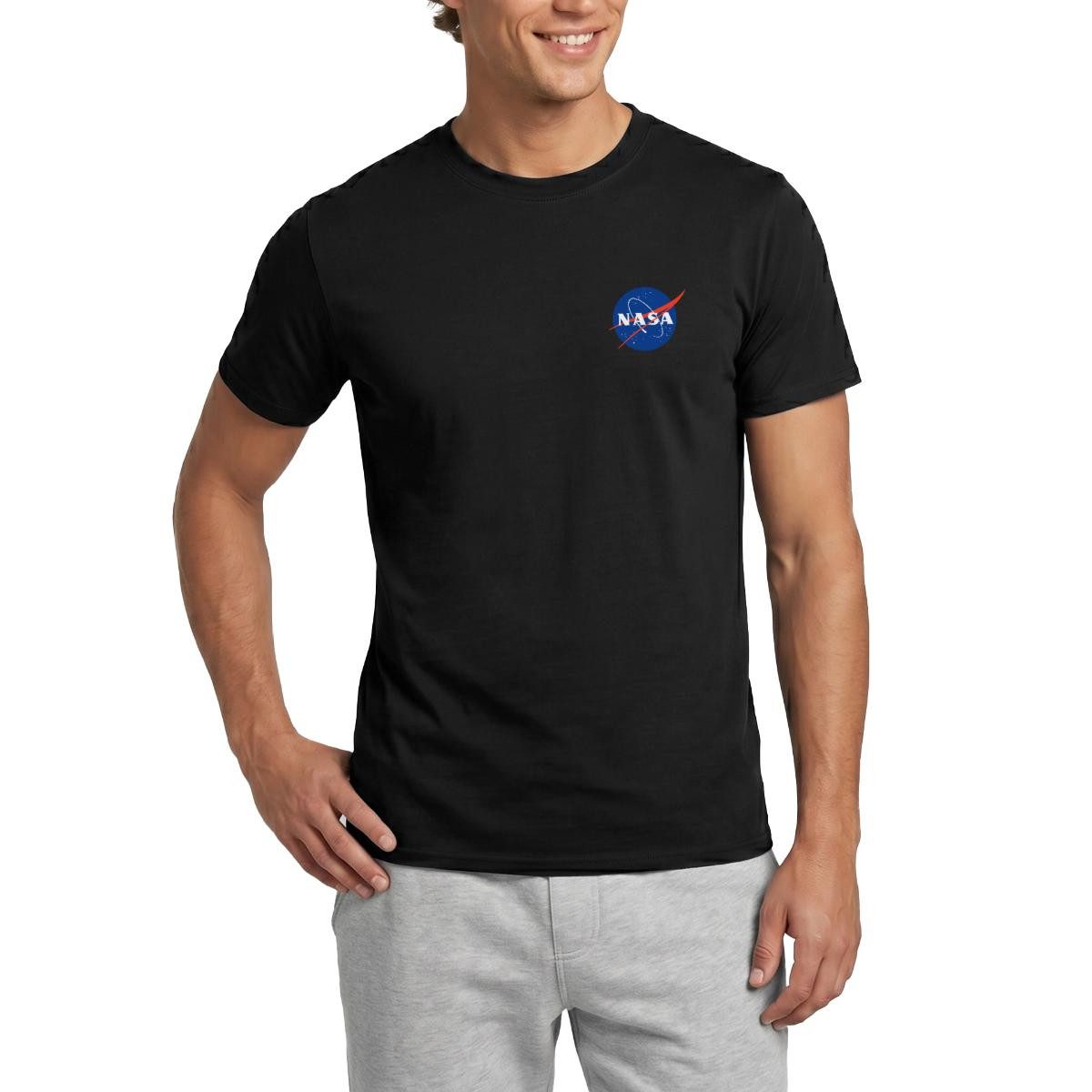 T-Shirt NASA Klassisches Logo Als Brustlogo Männer T-Shirt