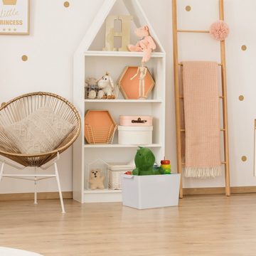 relaxdays Aufbewahrungsbox Eckige Aufbewahrungsbox im 4er Set