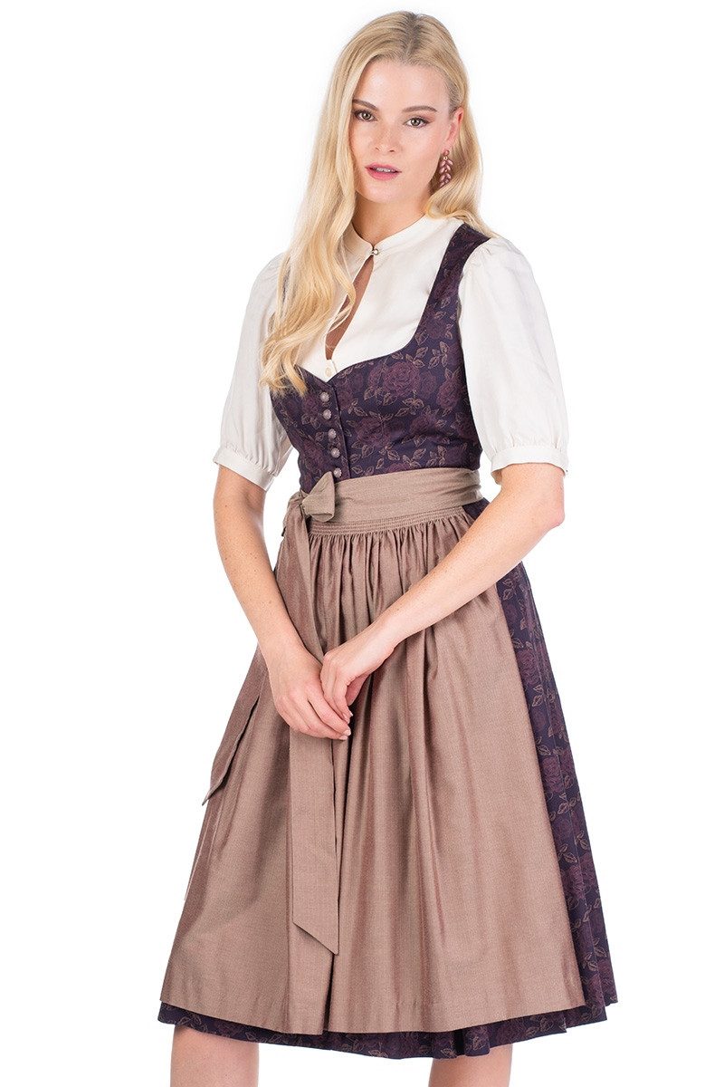 Hammerschmid Dirndl Midi Dirndl 2tlg. - ROTHSEE - beere