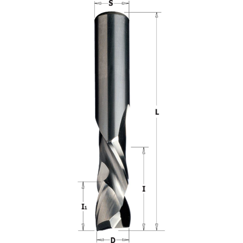 negativ Fräser Vollhartmetall Cut360 Schneiden positiv 10x32x80mm Z2+2 Links Schaftfräser