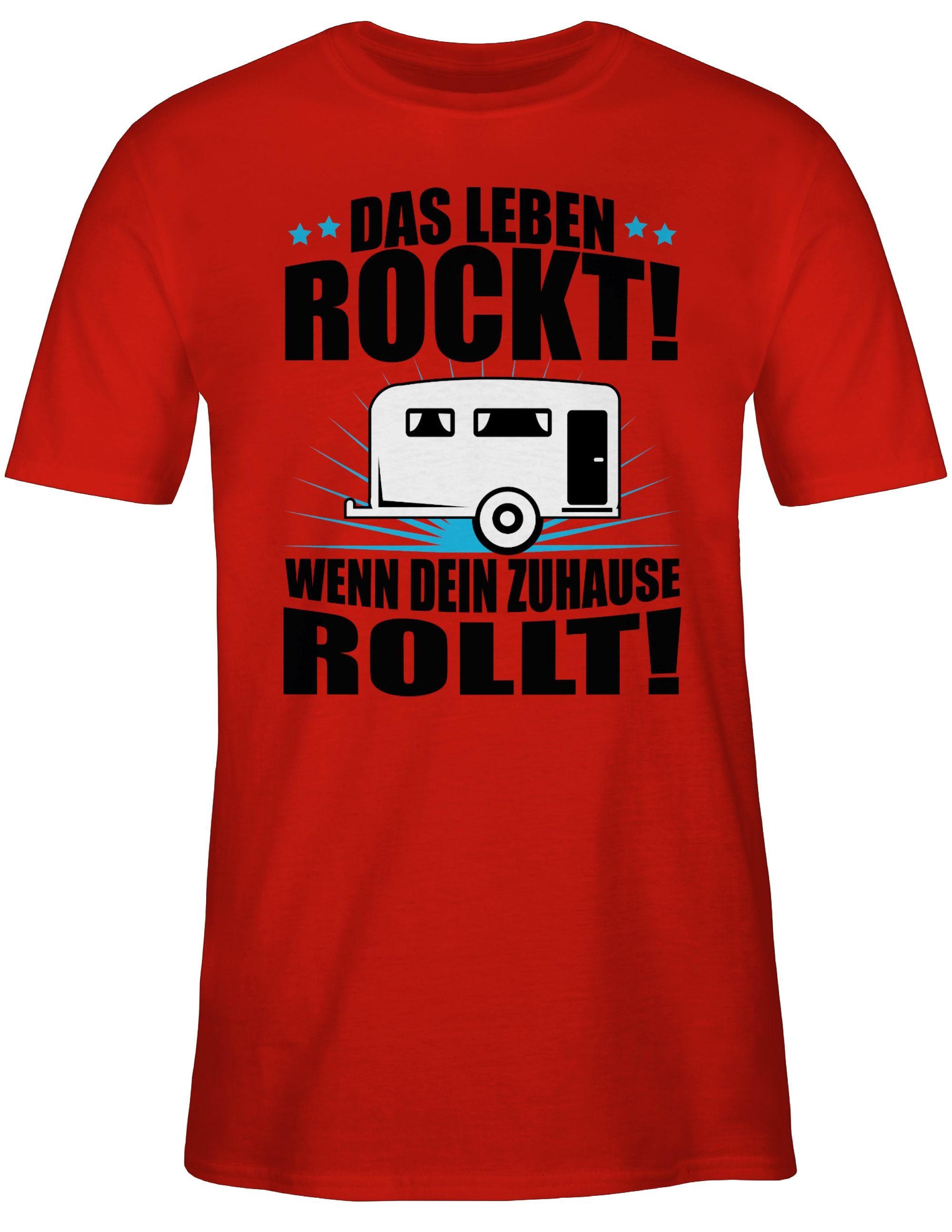 Shirtracer T-Shirt Das Leben rockt! Wohnwagen günstig online kaufen