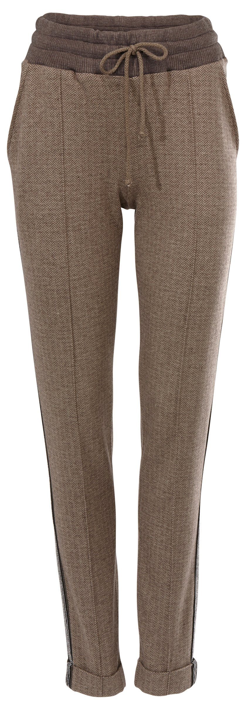 heine Jerseyhose Innenbeinlänge ca. 76 taupe cm