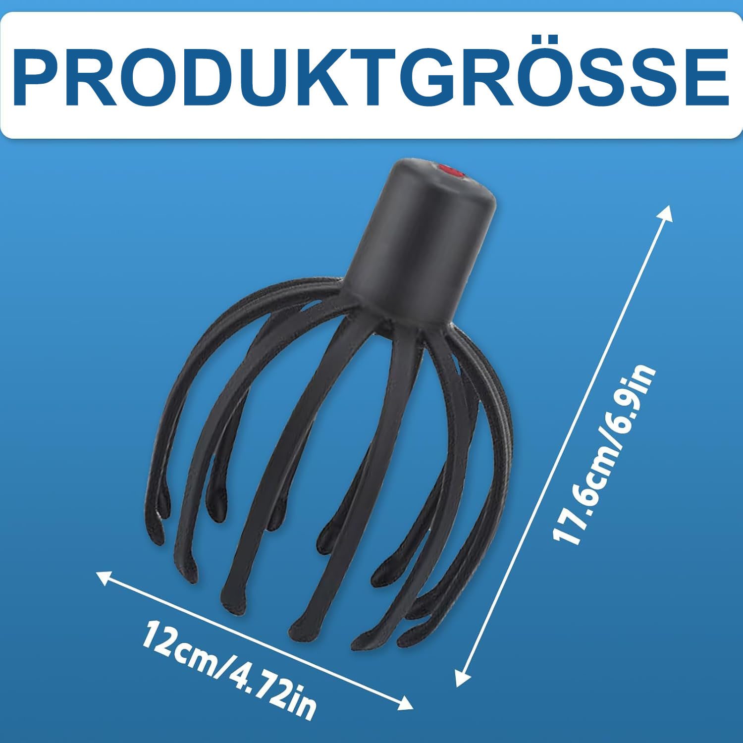 AIMAX Massagegerät Kopfmassagegerät Elektrisch mit 3 Modi Kopfmassage Elektrisch 360°, Kopf Massage Gerät für Stress Entspannung, Head Massager Wiederaufladbar Schnurlos Tragbar Wiederaufladbar