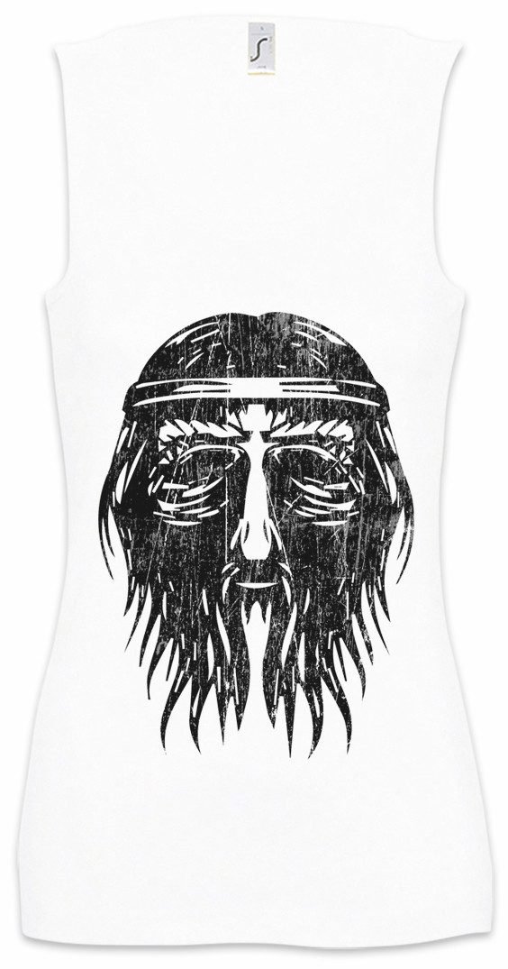 Urban Backwoods Tanktop Nordic Barbarian Face Ärmelloses Damen T-Shirt Vikings Barbar Celtic Thor Weltenbaum Odin Tyr