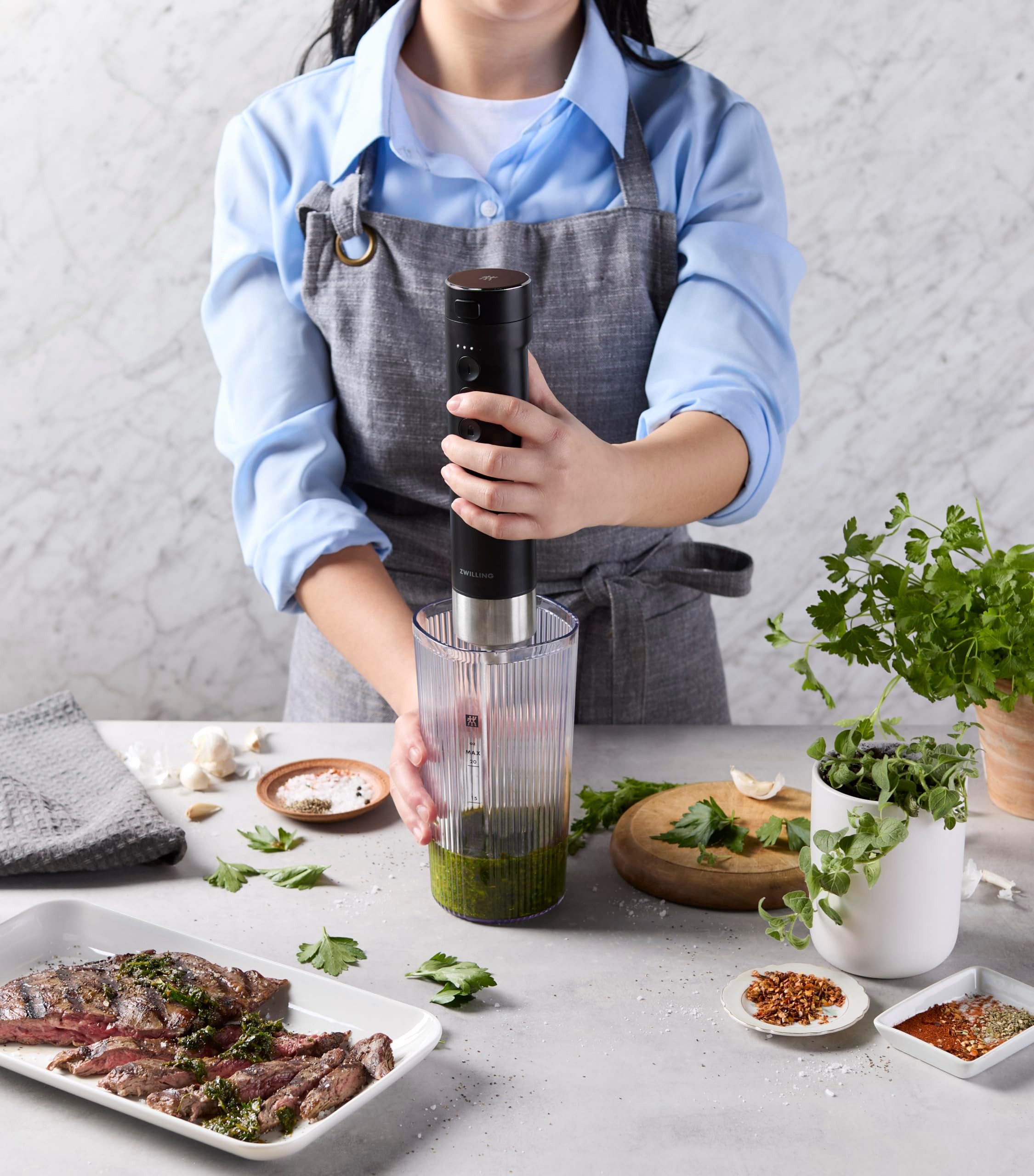 Zwilling Stabmixer XTEND, Kabelloser Akku-Stabmixer mit Winglet-Klinge