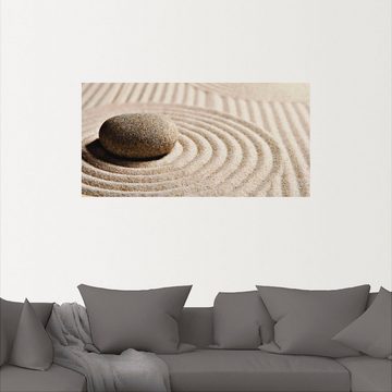 Artland Wandbild Mini Zen Garten - Sand, Zen (1 St), als Leinwandbild, Poster, Wandaufkleber in verschied. Größen